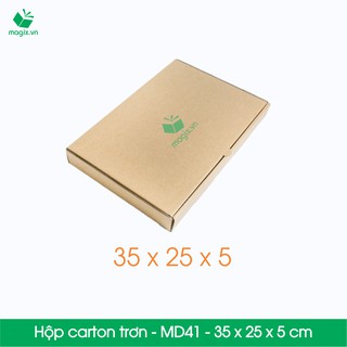 Hộp carton 35*25*5 đóng hàng loại đẹp, họp carton giá rẻ có nắp gài
