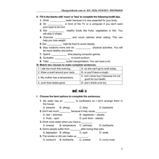 100 Đề Kiểm Tra Tiếng Anh (Lớp 6, 7, 8, 9)