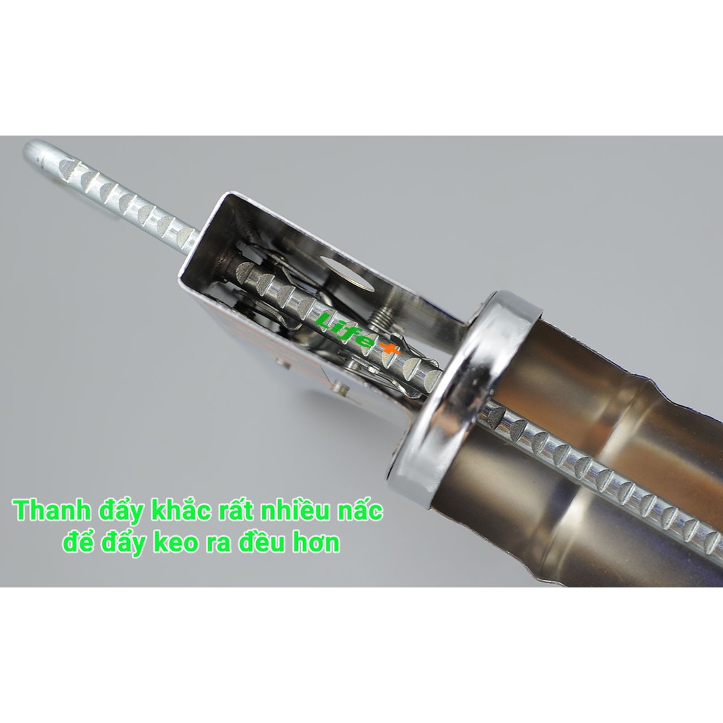 Súng máng bắn keo, bơm keo silicon inox DTJQ