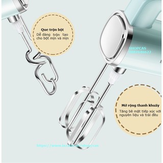Máy đánh trứng, trộn bột, đánh kem 9 tốc độ Bear DDQ B03V1 (Bản nâng cấp của A40A1, đẹp hơn, hiệu quả hơn)