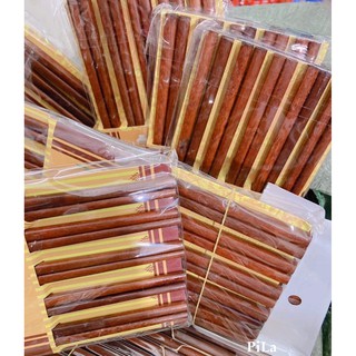 Trọn Bộ 10 Đôi Đũa Gỗ Nâu Tự Nhiên, Đũa Căm Xe Nâu