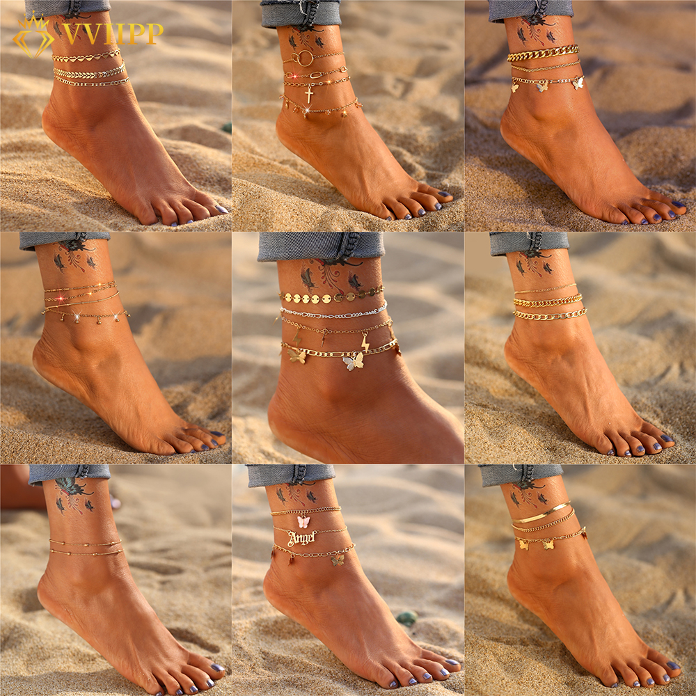 [Mã FAMAYFA giảm 10K đơn 50K] Lắc Chân Nhiều Lớp Mặt Hình Bướm Phong Cách Retro Hàn Quốc | BigBuy360 - bigbuy360.vn