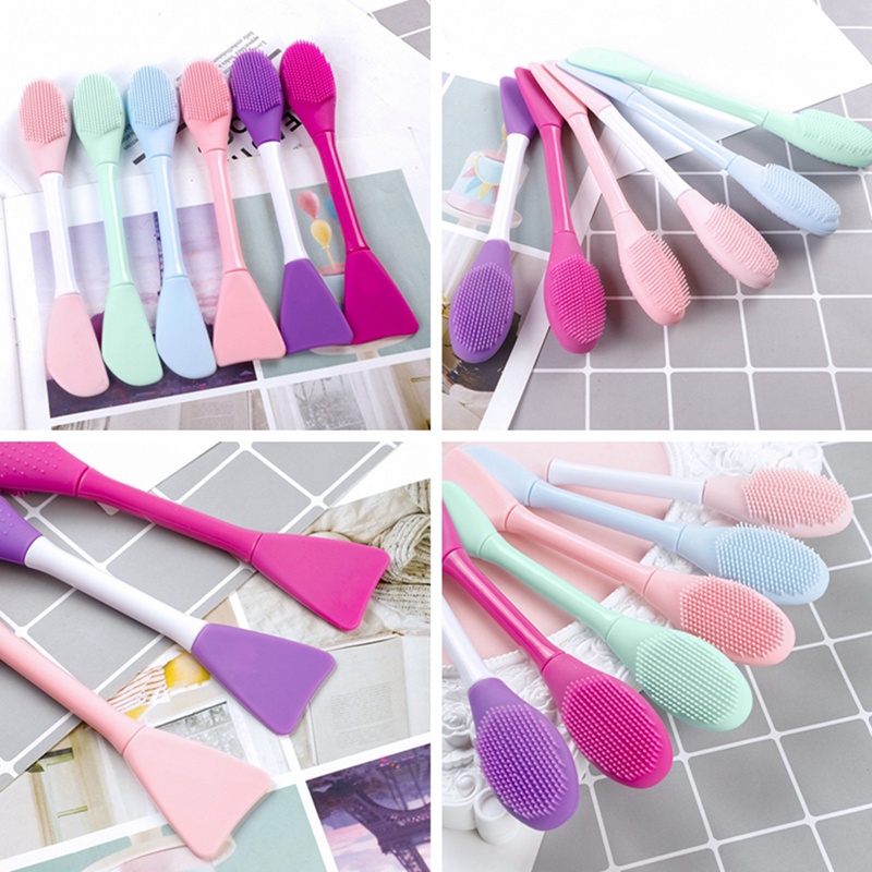 Cọ silicon hai đầu mềm dùng để tán mặt nạ chăm sóc da | BigBuy360 - bigbuy360.vn