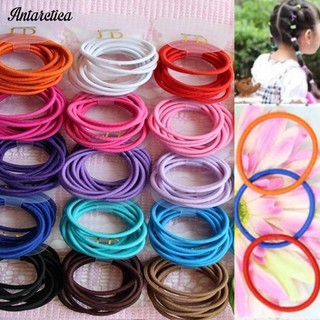 Set 10 dây cột tóc màu trơn cho bé gái
