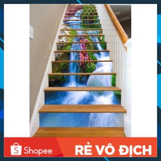[HOT] Bộ Tranh lụa 3D 10 bậc trang trí cầu thang (Có kèm keo dán)