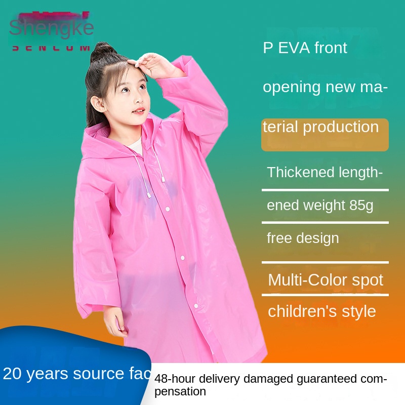 Áo Mưa Liền Thân Bằng PEVA Chống Thấm Nước Phong Cách Mới Thời Trang Dành Cho Trẻ Em