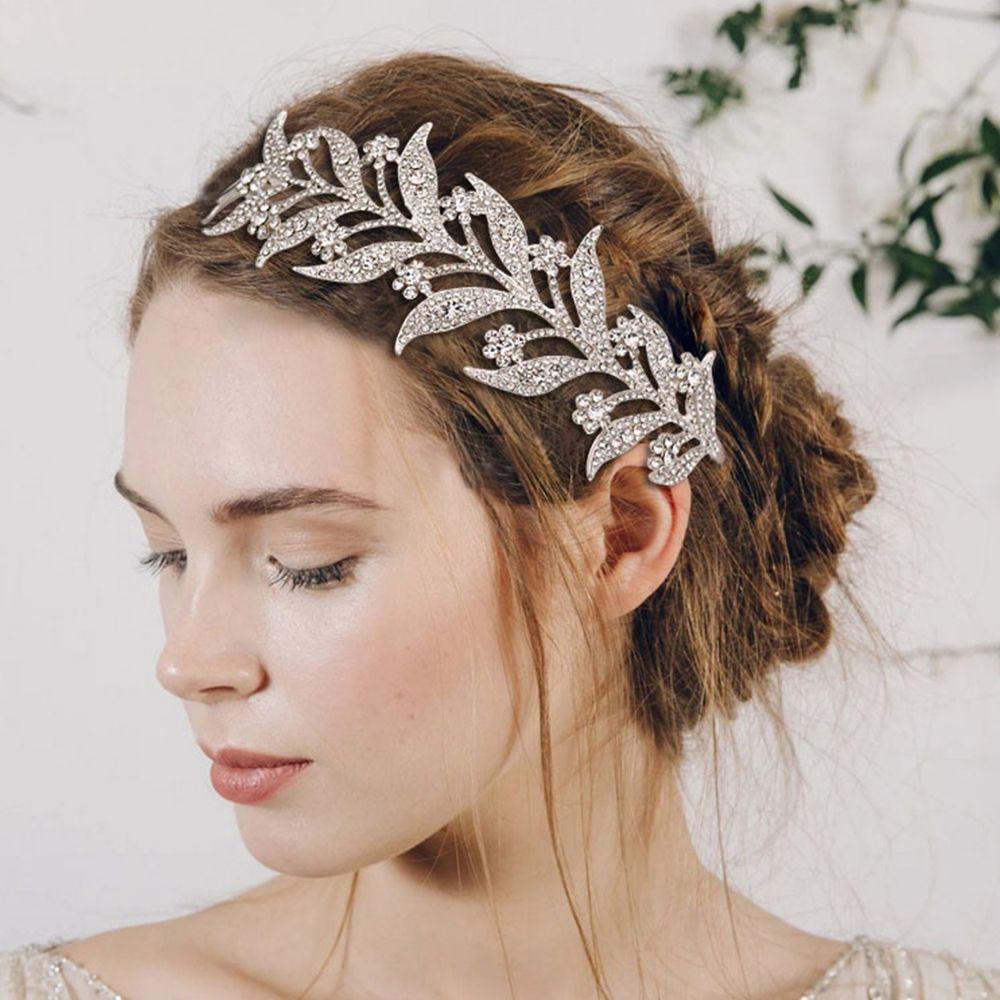 Cài Tóc Hình Lá Thanh Lịch Cho Cô Dâu|Kẹp Tóc Phong Cách Retro Nhiều Màu Sắc