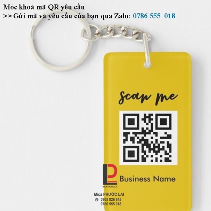 Móc khoá mã QR theo yêu cầu