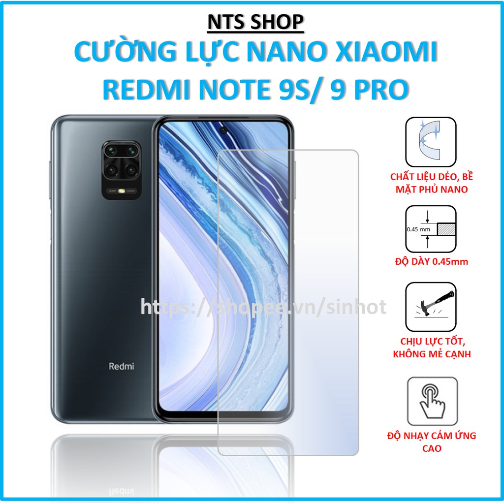 Dán cường lực dẻo bảo vệ màn hình XIAOMI REDMI NOTE 9S/ 9 PRO