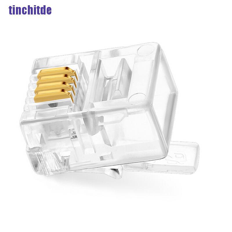 Bộ 100 Nút Cắm Động Cơ Rj11 6P4C Chuyên Dụng