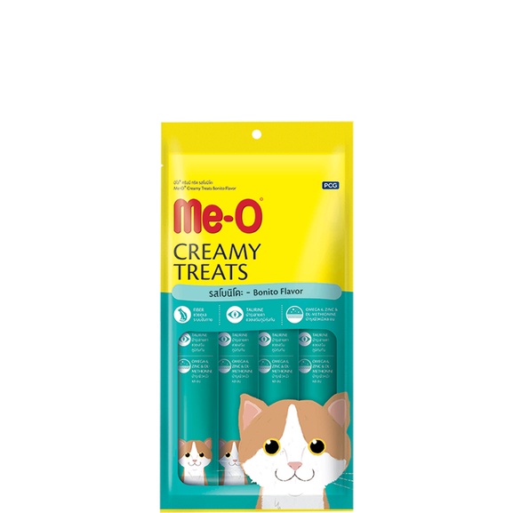 BÁNH THƯỞNG DẠNG KEM CHO MÈO ME-O HƯƠNG VỊ CÁ NGỪ 60g ( 15gx4 cây )
