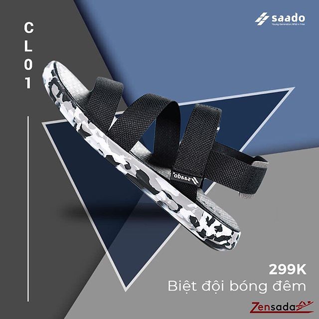 sale <3 Giày Sandal Shat Saado Camo Đen Siêu Nhẹ > . new ‼️ . new ! <3 🇻🇳 2020 : : : * " >