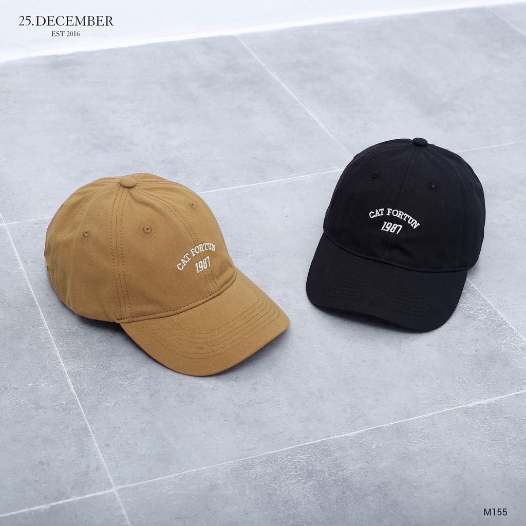 Mũ lưỡi chai hoạ tiết chữ CAT FORTUN 1987 đẹp - 25.December M155
