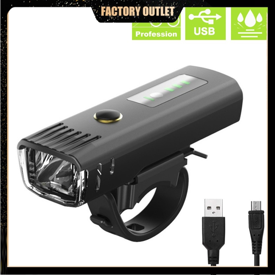 Đèn Pin 1500Mah 300 Lumen Chuẩn Đức Có Thể Sạc Lại Bằng Cổng USB Dành Cho Xe Đạp