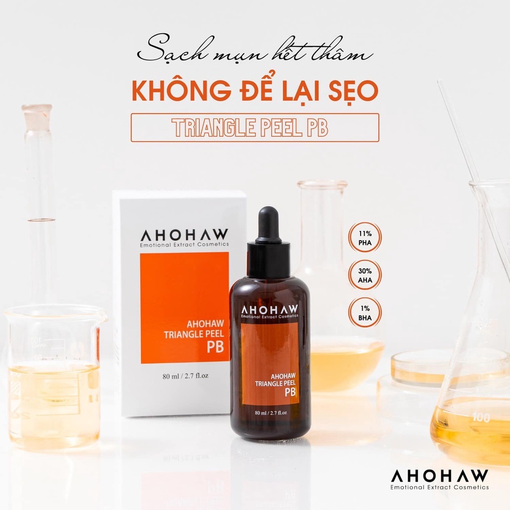 Peel PB không bong tróc  Ahohaw Triangle , Peel Cam không bong tróc dùng an toàn cho da dầu, mun