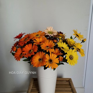 Combo làm HOA CÚC CHÂU PHI TỪ GIẤY  MỸ THUẬT