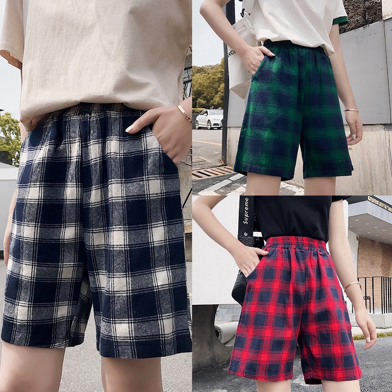 SUXI Quần Sọt Lưng Cao Dáng Rộng Thiết Kế Đơn Giản Hợp Thời Trang