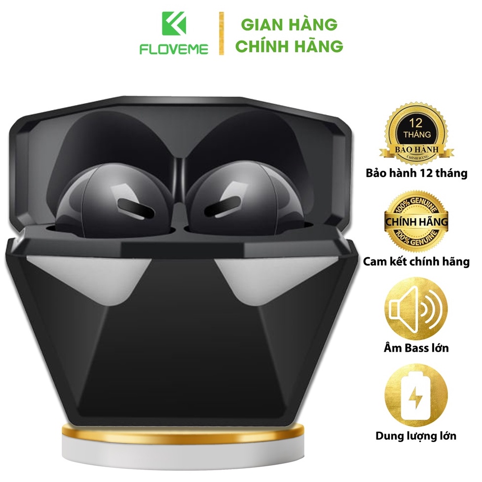 Tai nghe gaming nhét tai FLOVEME K15 không dây điều khiển cảm ứng chất lượng cao, có đèn led siêu đỉnh - Độ trễ thấp