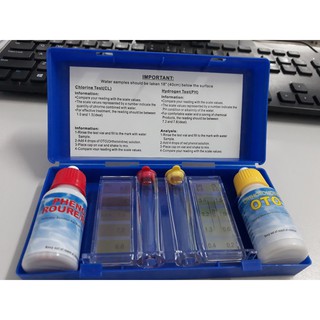 Bộ dung dịch đo nước Clo - pH chính hãng Emaux kiểm tra Test cho bể bơi, hồ bơi, kiểm tra nồng độ Ph, nồng độ clo