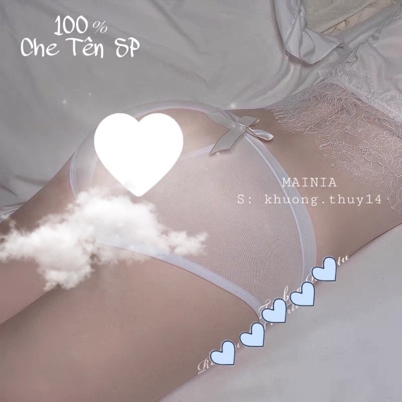 Quần Lót Ren Hở Đáy Xuyên Thấu Đính Nơ Mông Sexy Gợi Cảm Mainia Shop