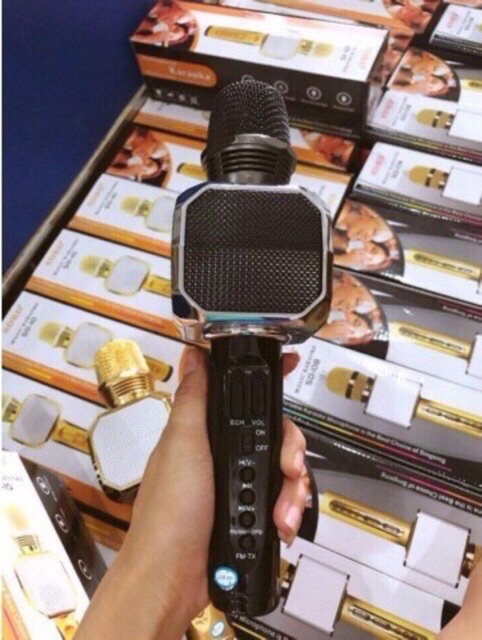 MICRO KARAOKE BLUETOOTH SD10 ĐA NĂNG KIÊM LOA KHÔNG DÂY, ÂM THANH CỰC HAY, MIC BẮT GIỌNG, KẾT NỐI USB, THẺ NHỚ, CỔNG 3.5