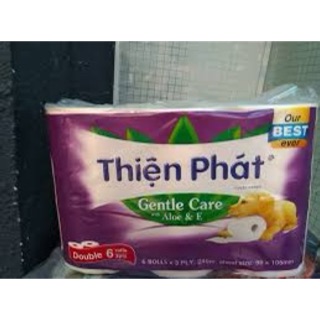 giấy vệ sinh thiện phát không/co lõi 6 cuộn