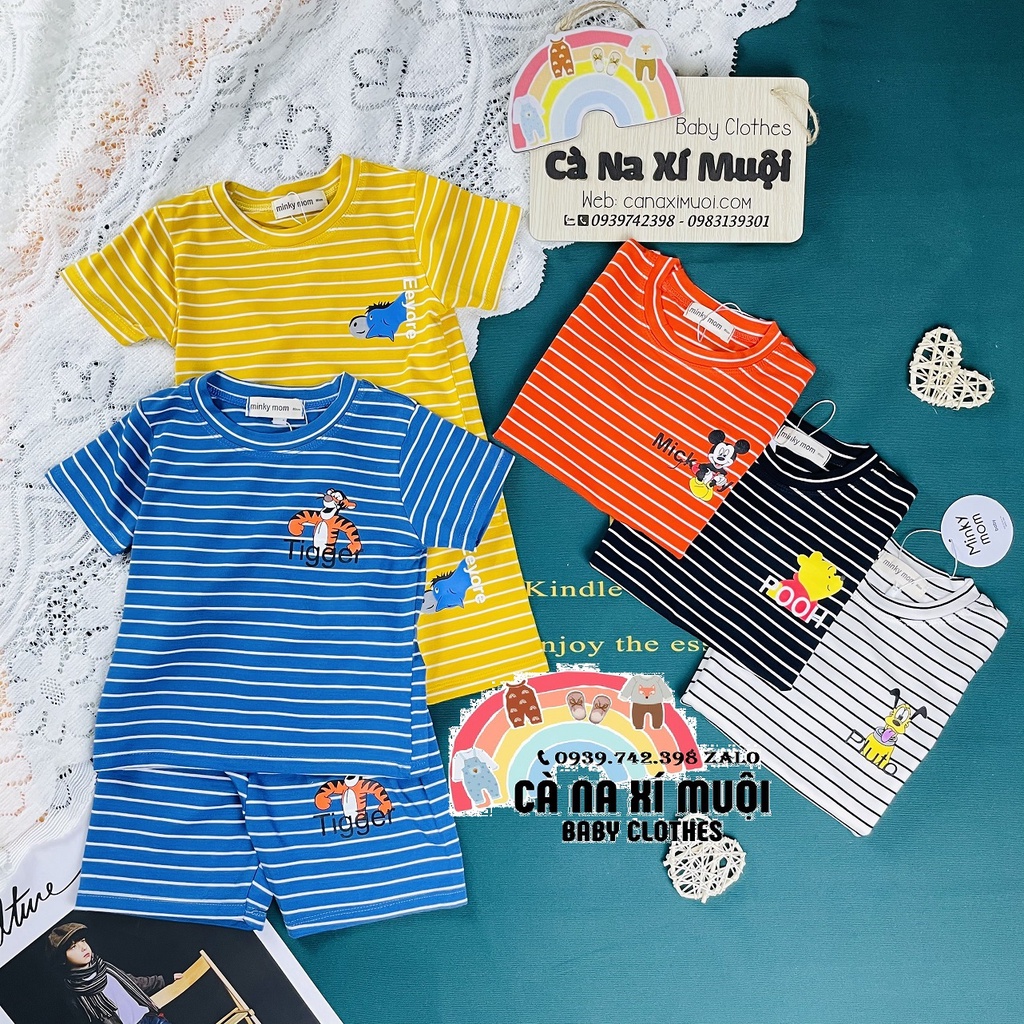 FULLSIZE(7-26kg)Bộ Minky Mom Tay CộcFREE SHIP Cotton Lạnh Hàng Chuẩn Họa Tiết Dể Thương Cho Bé Gái Bé Trai