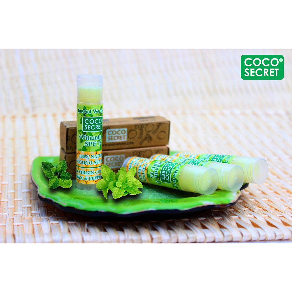 Son dầu dừa sáp ong Bạc hà Coco Secret