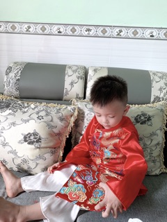 [XÃ HÀNG] Áo Dài Gấm L1 Bé Trai Cao Cấp (Giá Xưởng Xả)
