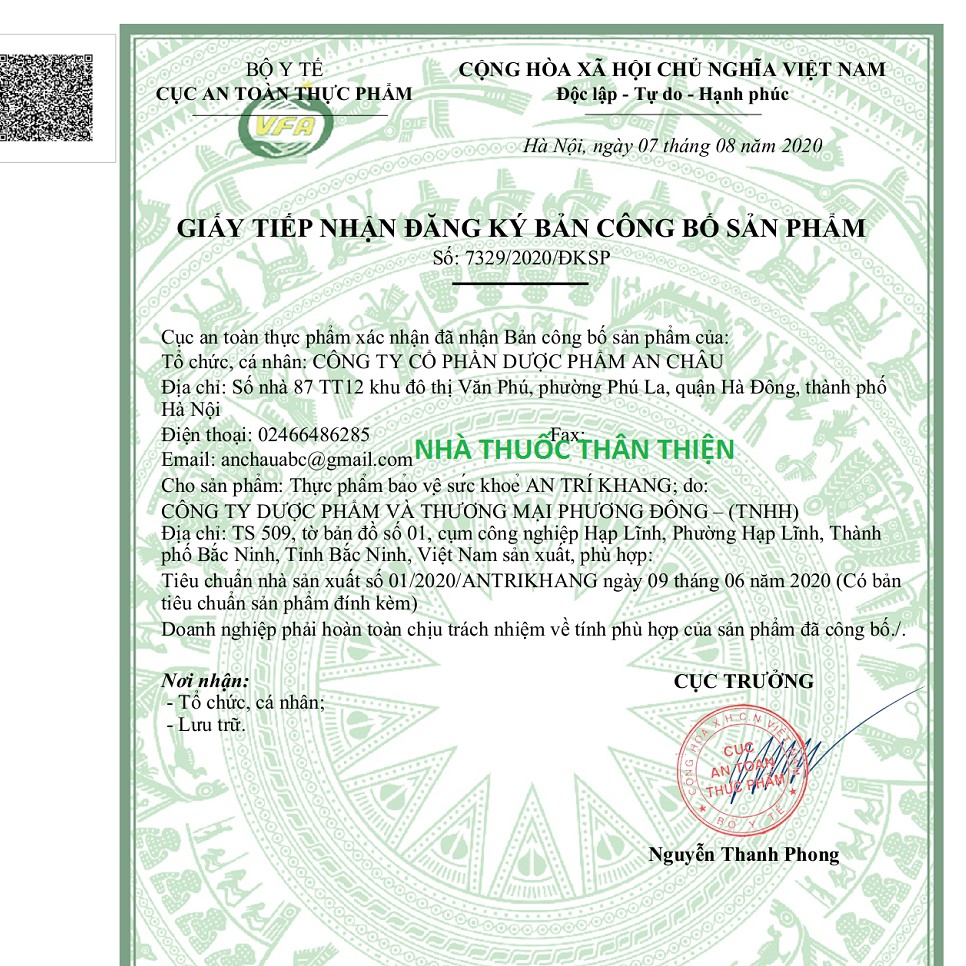 An Trí Khang – Hỗ trợ giúp hoạt huyết và tăng tuần hoàn máu não (Hộp 3 vỉ x 10 viên)