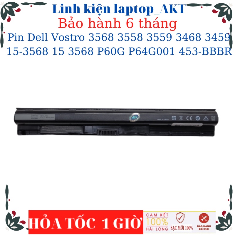 Pin laptop Dell Vostro 3568 3558 3559 3468 3459 15-3568 15 3568 P60G P64G001 453-BBBR- Dell M5Y1K- 40Wh