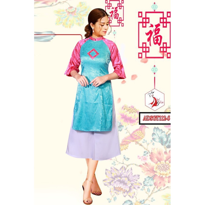 GIÁ XƯỞNG - Áo dài cách tân gấm in 3D