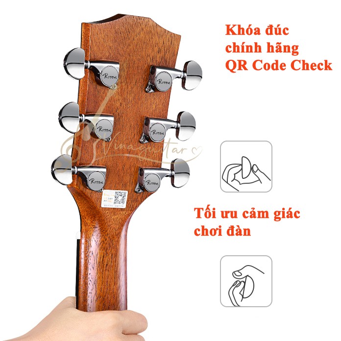 [ Fake tặng 10 triệu ] Đàn guitar acoustic Rosen G15 chính hãng gỗ thịt  guitar rosen nâng cấp của rosen g11 g13