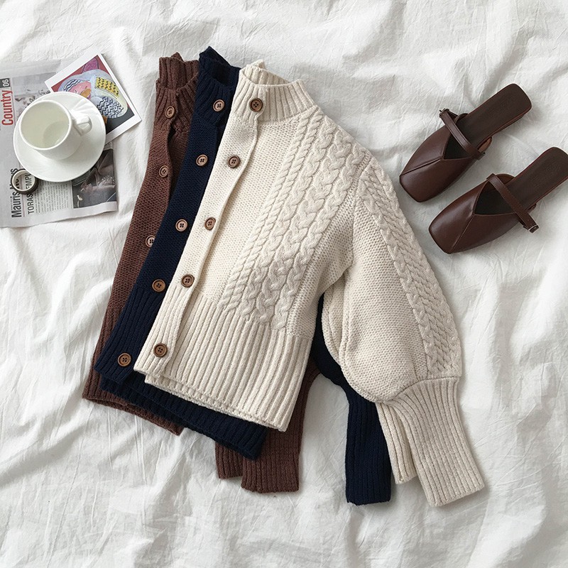 Áo Khoác Cardigan Dáng Ngắn Thời Trang Xuân Thu Cho Nữ