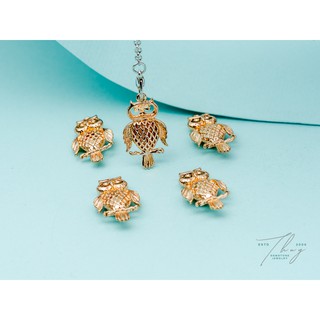 Charm Cú Mèo Vàng Phối Vòng Phong Thủy - Tiệm Thủy