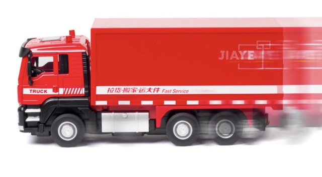 Ảnh thật  Mô Hình 1:50 Xe Tải Auto Truck Jiaye Màu Đỏ 16cm