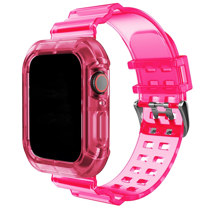 Dây Đeo Trong Suốt Kèm Ốp Bảo Vệ Cho Đồng Hồ Thông Minh iWatch 8 7 6 5 4 se