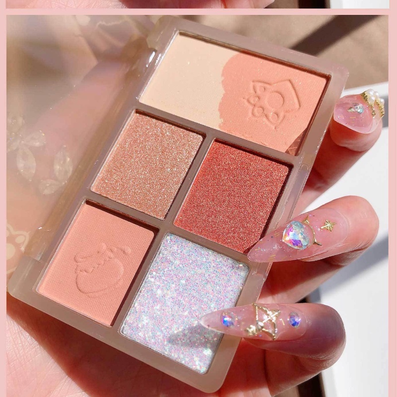 [Hàng mới về] Bảng phấn mắt kiêm má hồng bắt sáng màu sắc thời trang cho nữ