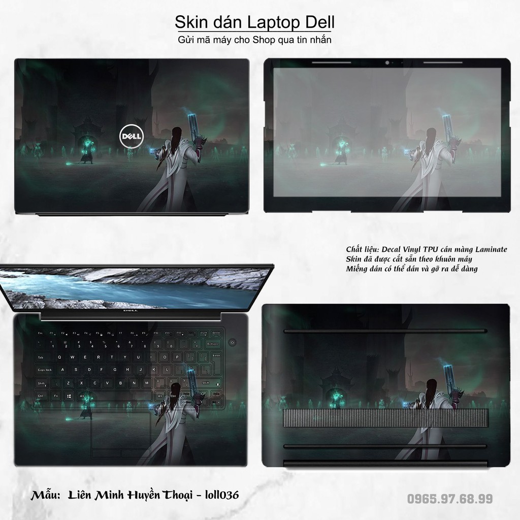 Skin dán Laptop Dell in hình Liên Minh Huyền Thoại nhiều mẫu 5 (inbox mã máy cho Shop)