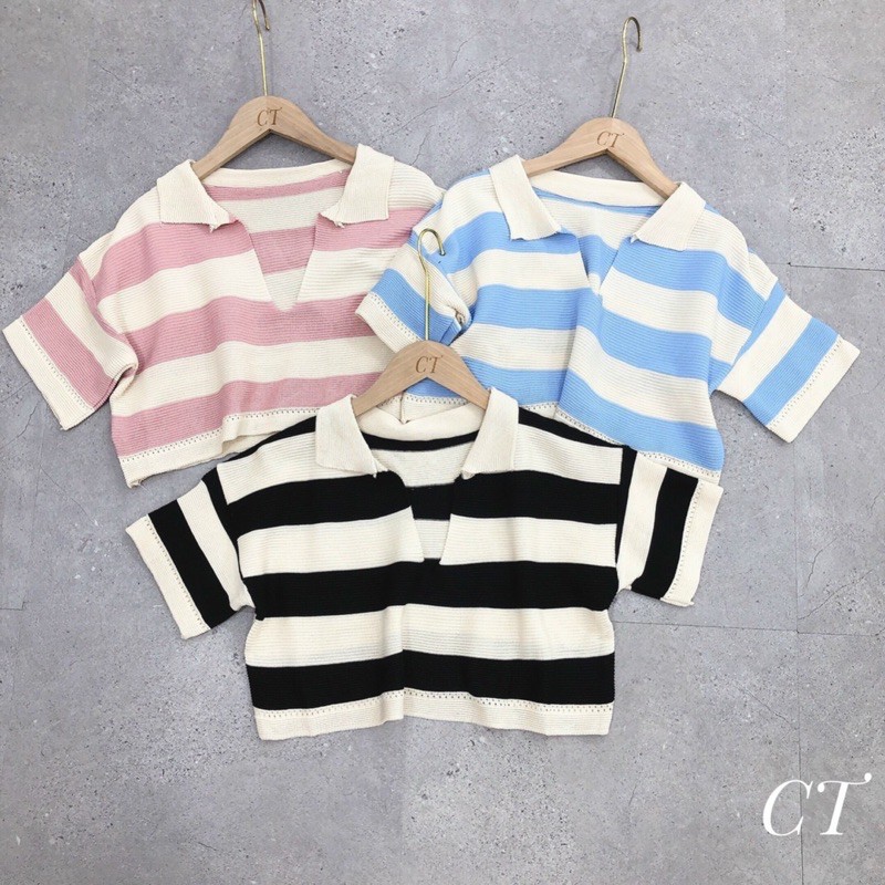 Áo croptop kẻ new hottt