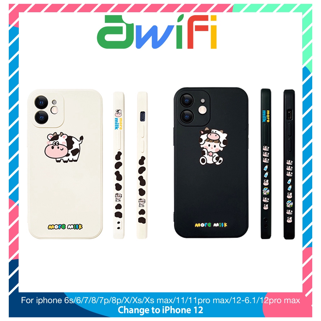 Ốp lưng iphone vuông cạnh hình more milk 6/6plus/6s/6splus/7/7plus/8/8plus/x/xr/xs/11/12/pro/max/plus/promax-Awifi X5-8