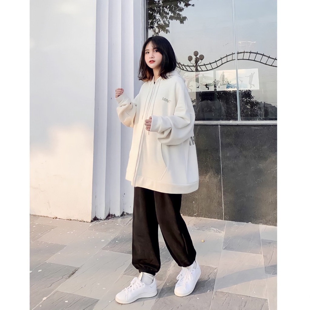 Áo khoác nỉ Unisex YOUR BASIC có mũ Áo khoác Hoodie tay bồng thời trang Hàn Quốc - GEN_ZOO