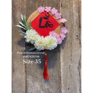 mẹt hoa tết treo tường ( chữ tết,xuân,thọ,lộc size 35 )