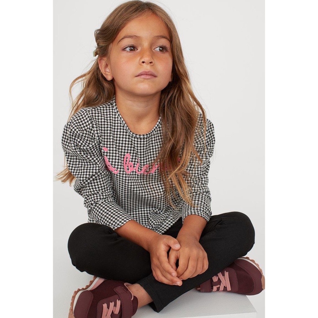 Áo caro đen trắng HM H&amp;M _hàng chính hãng Anh