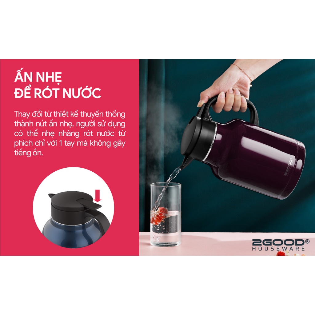 Bình Pha Trà Giữ Nhiệt 2GOOD B16 1.8 Lít Hàng Chính Hãng | BigBuy360 - bigbuy360.vn