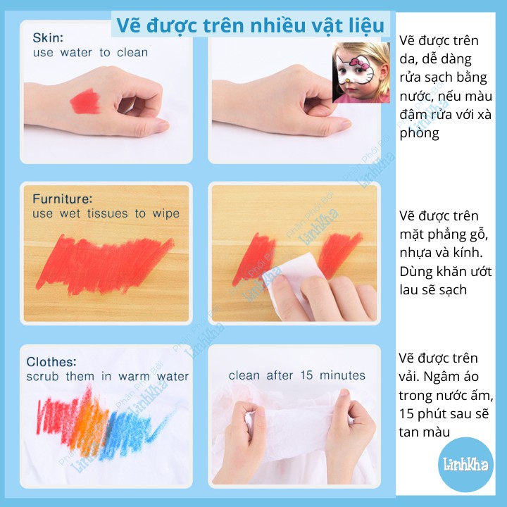 Bút Sáp Màu - Sáp Lụa Mideer Vẽ Được Trên Nhiều Vật Liệu Dễ Dàng Lau Sạch - Mideer Silky Crayon