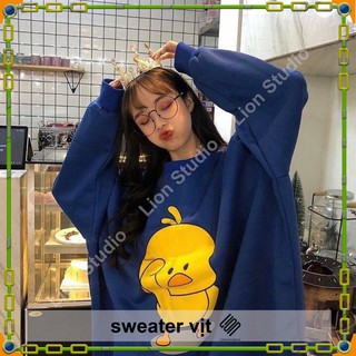 Áo nỉ nữ sweater vịt