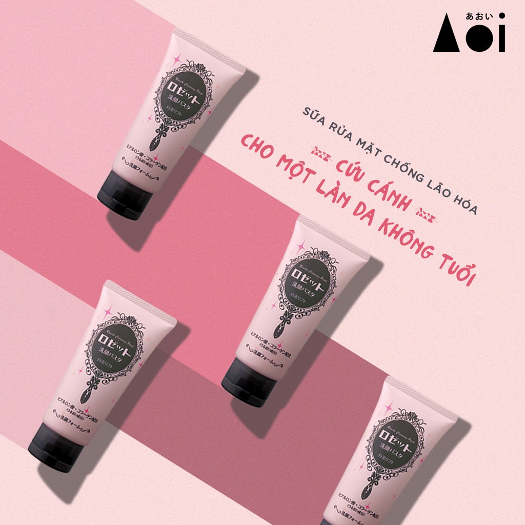 Sữa Rửa Mặt Ẩm Mịn Và Săn Chắc Da Rosette Face Wash Pasta White Clay Lift 120g