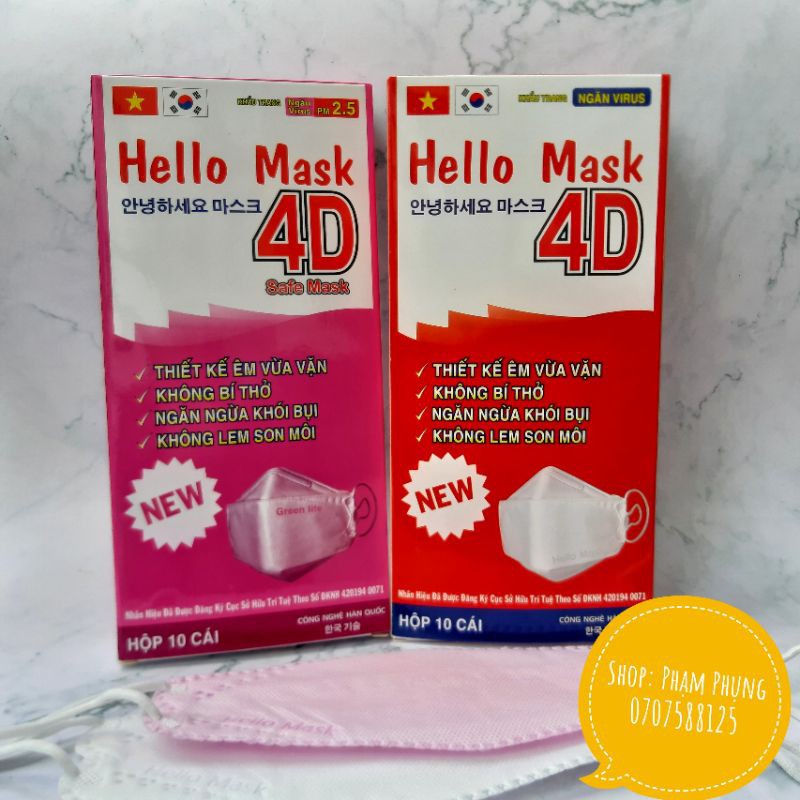 Khẩu Trang Hello Mask 4D CÔNG NGHỆ HÀN QUỐC ĐẠT CHUẨN CHẤT LƯỢNG | BigBuy360 - bigbuy360.vn