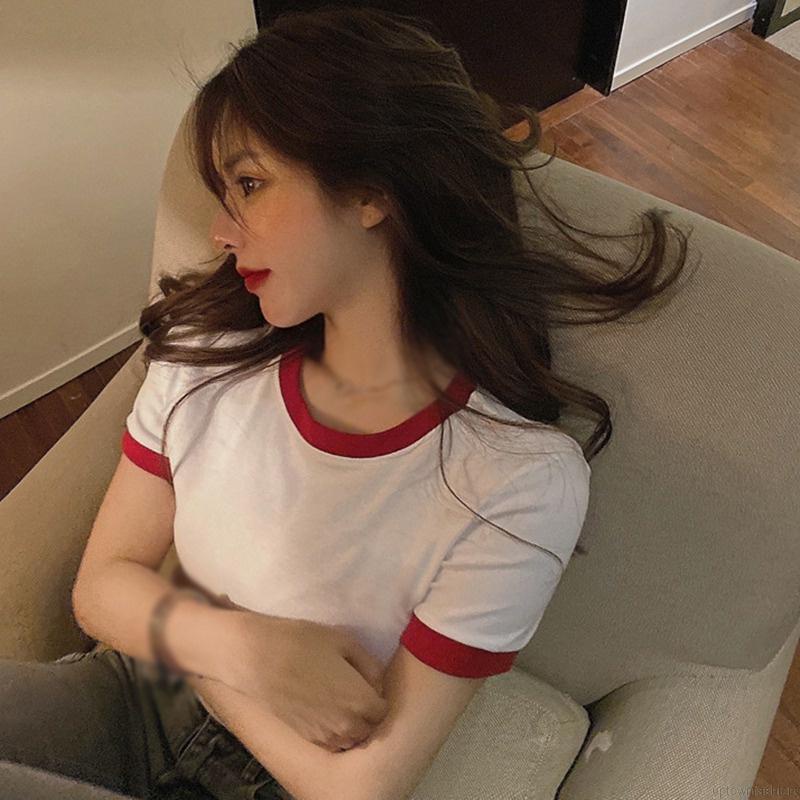 Áo Thun Lửng Tay Ngắn Thời Trang Dành Cho Nữ